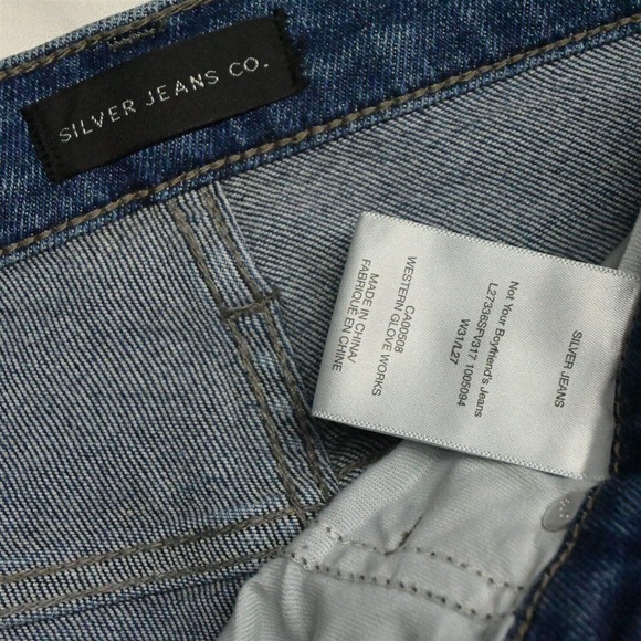 Silver 31‎ x 27 Not Your Boyfriends Light Destroyed Stretch Denim Jeans - Picture 3 of 5